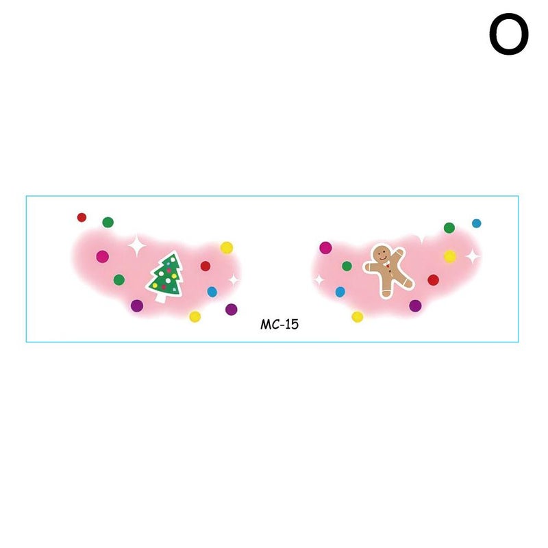 Christmas Makeup Face Stickers, Cute Blush, Prom Decorations, Funny and Creative Temporary Tattoo Stickers, 1pc